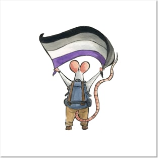 LGBT Mice celebrating Gay Pride (asexual flag) Posters and Art
